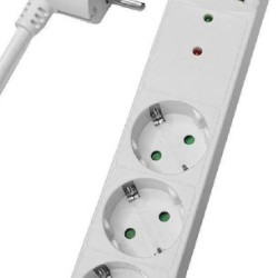 Powertech Πολύπριζο Ασφαλείας 3 Θέσεων με Διακόπτη και Καλώδιο 1.5m
