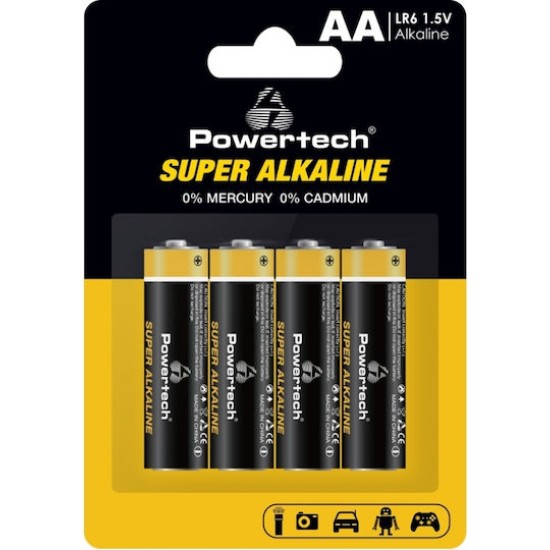Powertech Super Αλκαλικές Μπαταρίες AA 1.5V 4τμχ