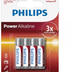 Philips Power Αλκαλικές Μπαταρίες AAA 1.5V 4τμχ