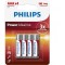 Philips Power Αλκαλικές Μπαταρίες AAA 1.5V 4τμχ