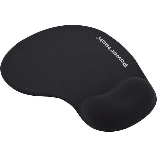 Powertech PT-1293 Mouse Pad 230mm με Στήριγμα καρπού Μαύρο Powertech PT-1293 Mouse Pad 230mm με Στήριγμα καρπού Μαύρο