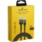 Powertech Braided USB 3.0 Cable USB-C male - USB-A 60W Μαύρο 1m (PTR-0128)