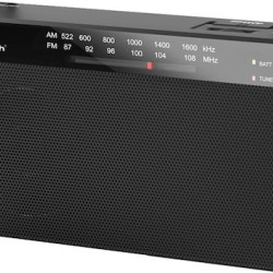 Powertech PT-1244 Επιτραπέζιο Ραδιόφωνο Μπαταρίας με USB Μαύρο