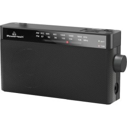 Powertech PT-1244 Επιτραπέζιο Ραδιόφωνο Μπαταρίας με USB Μαύρο