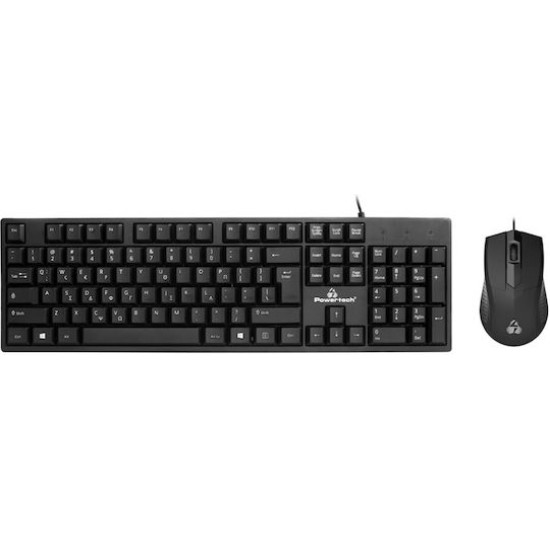Powertech PT-1075 Σετ Πληκτρολόγιο & Ποντίκι Ελληνικό