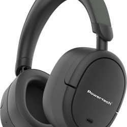 Powertech PT-1462 Ασύρματα / Ενσύρματα Over Ear Ακουστικά με 36 ώρες Λειτουργίας Μαύρα