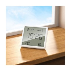 Hoco Επιτραπέζιο Ψηφιακό Ρολόι Λευκό BG-14-0674