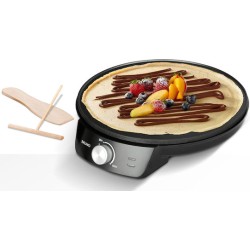 BRUNO BRN-0252 Κρεπιέρα 30εκ. 1200W με ρυθμιζόμενο θερμοστάτη και εξαρτήματα, μαύρη