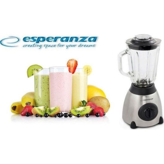 Esperanza Μπλέντερ για Smoothies 1.5lt 500W Inox EKM020