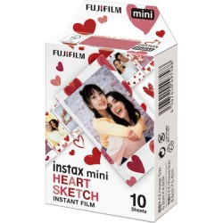Fujifilm Color Instax Mini Instant Φιλμ (10 Exposures) Heart Sketch