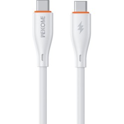 WK USB 2.0 Cable USB-C male - USB-C 65W Λευκό 1m 250914