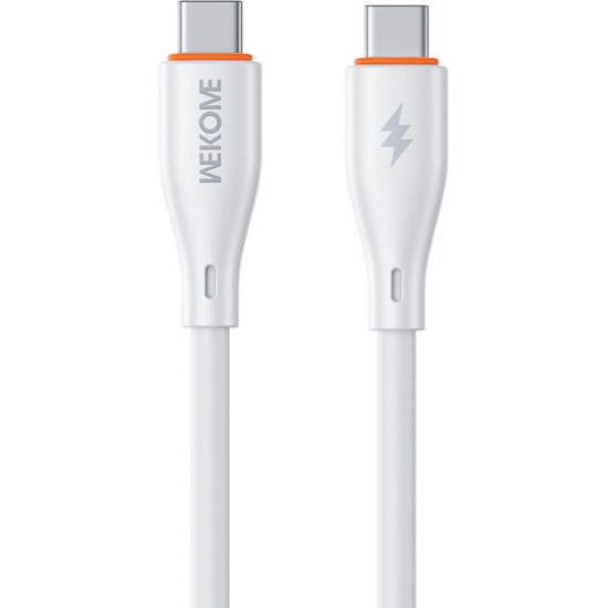 WK USB 2.0 Cable USB-C male - USB-C 65W Λευκό 1m 250914