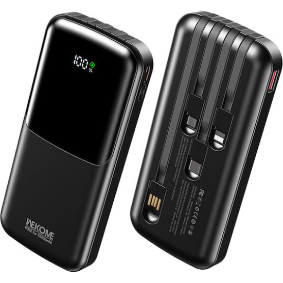 WK WP-65 Power Bank 10000mAh 22.5W Power Delivery Μαύρο
