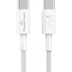 POWERTECH καλώδιο USB-C PTR-0181, 65W, 480Mbps, 1m, λευκό