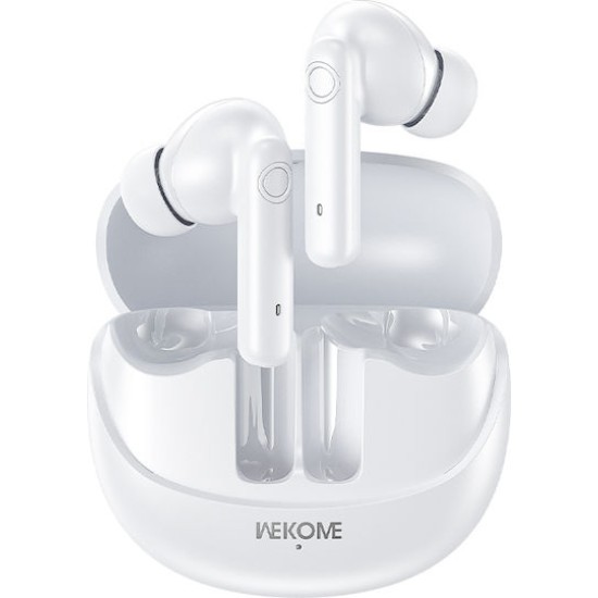 WK WS-30 In-ear Bluetooth Handsfree Ακουστικά με Θήκη Φόρτισης Λευκά
