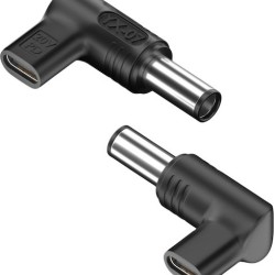 POWERTECH αντάπτορας τροφοδοσίας YX-07, USB-C σε HP 7.4x5mm, μαύρο