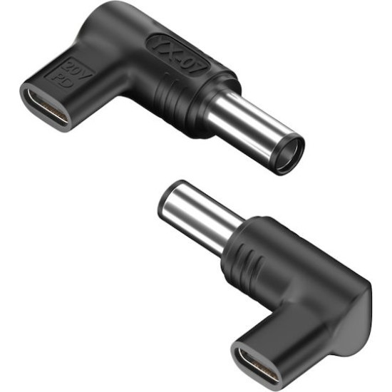 POWERTECH αντάπτορας τροφοδοσίας YX-07, USB-C σε HP 7.4x5mm, μαύρο