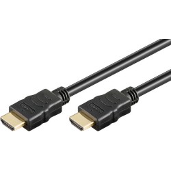 GOOBAY καλώδιο HDMI 2.0 61149 με Ethernet, 4K/60Hz, 18 Gbps, 0.5m, μαύρο