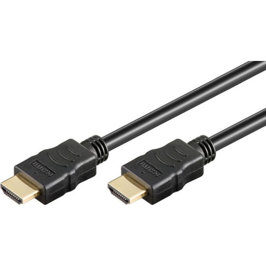 GOOBAY καλώδιο HDMI 2.0 61149 με Ethernet, 4K/60Hz, 18 Gbps, 0.5m, μαύρο