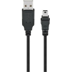 GOOBAY καλώδιο USB 2.0 σε USB Mini 93623, copper, 1.5m, μαύρο