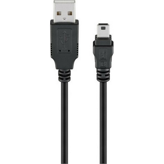 GOOBAY καλώδιο USB 2.0 σε USB Mini 93623, copper, 1.5m, μαύρο