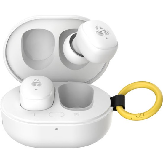 Powertech PT-1393 In-ear Bluetooth Handsfree Ακουστικά με Αντοχή στον Ιδρώτα και Θήκη Φόρτισης Λευκά