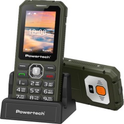 Powertech Sentry Armor Dual SIM Κινητό με Κουμπιά Χακί