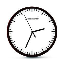 ESPERANZA Ρολόι τοίχου Budapest EHC010W, 20cm, λευκό/καφέ