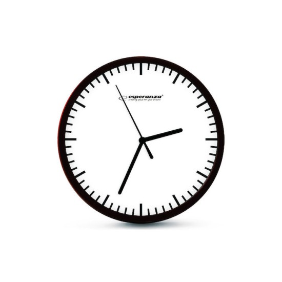 ESPERANZA Ρολόι τοίχου Budapest EHC010W, 20cm, λευκό/καφέ