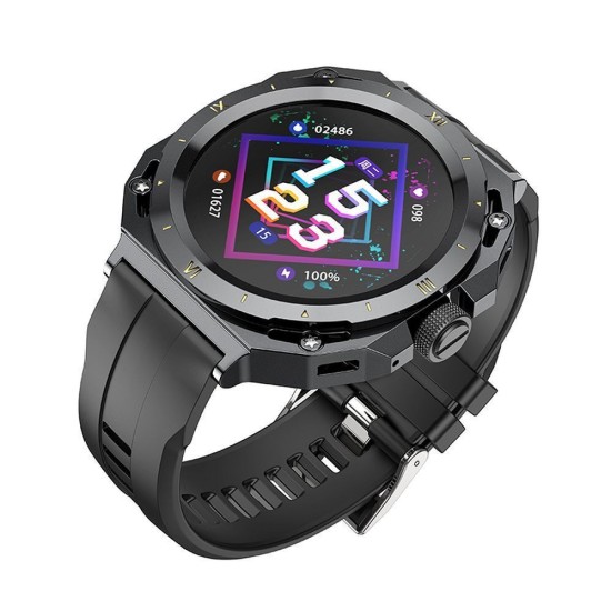 Hoco Y14 Smartwatch με Παλμογράφο (Μαύρο)