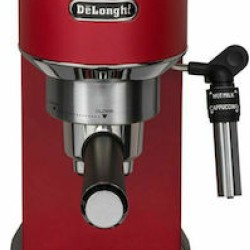 DeLonghi Dedica Pump Αυτόματη Μηχανή Espresso 1300W Πίεσης 15bar Κόκκινη