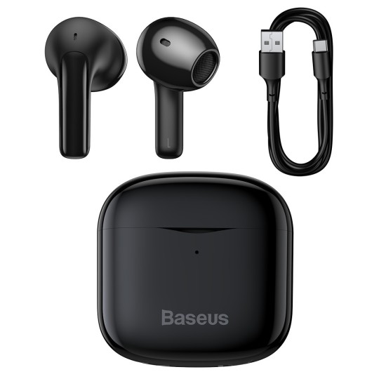 Baseus Bowie E3 Earbud Bluetooth Handsfree Ακουστικά με Θήκη Φόρτισης Μαύρα