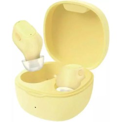 Baseus WM01 BT 5.3 In-ear Bluetooth Handsfree Ακουστικά με Θήκη Φόρτισης Κίτρινα