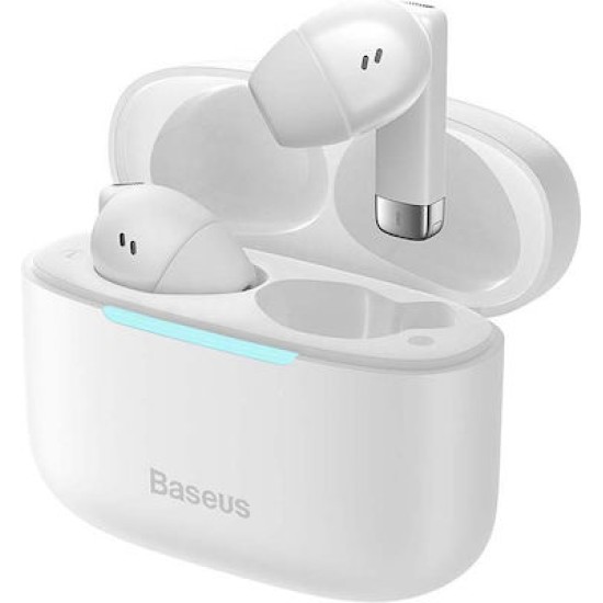 Baseus Bowie E9 Earbud Bluetooth Handsfree Ακουστικά με Θήκη Φόρτισης Λευκά