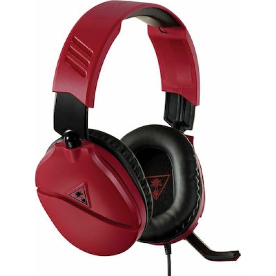 Turtle Beach Recon 70 Over Ear Gaming Headset με σύνδεση 3.5mm Midnight Red