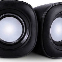 Powertech Essential Sound PT-844 Ηχεία Υπολογιστή 2.0 με Ισχύ 3W σε Μαύρο Χρώμα