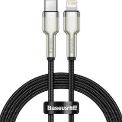 Baseus Cafule Metal Braided USB-C to Lightning Cable 20W Μαύρο 1m (CATLJK-A01)