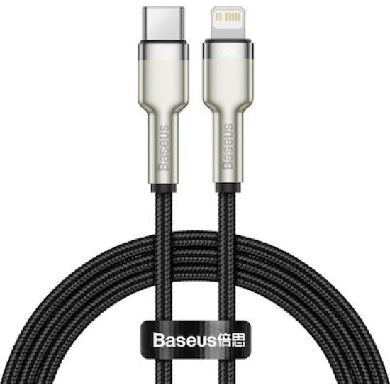 Baseus Cafule Metal Braided USB-C to Lightning Cable 20W Μαύρο 1m (CATLJK-A01)