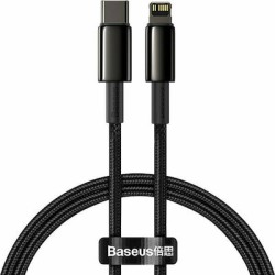 Baseus Tungsten Gold Braided USB-C to Lightning Cable 20W Μαύρο 1m (CATLWJ-01)