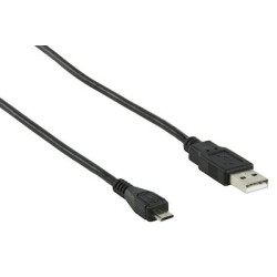 Regular USB 2.0 to micro USB Cable Μαύρο 1.8m (CABLE-167/1.8)