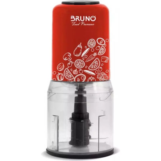 Bruno Πολυκόπτης Multi 400W με Δοχείο 500ml Κόκκινο 
