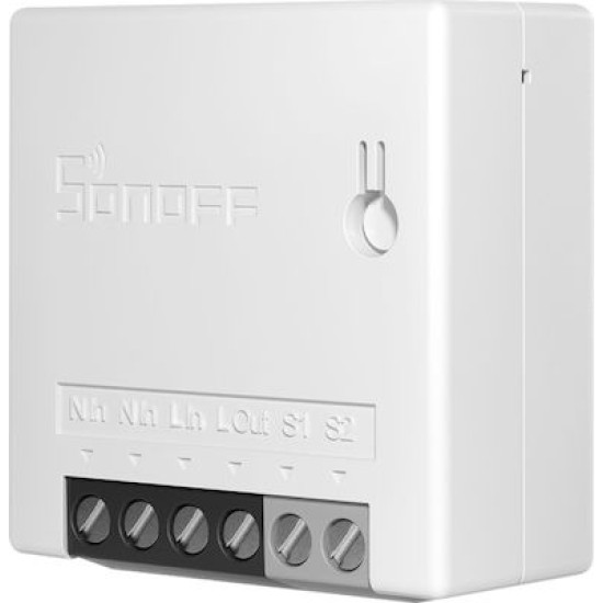 Sonoff MINIR2 Smart Ενδιάμεσος Διακόπτης Wi-Fi σε Λευκό Χρώμα